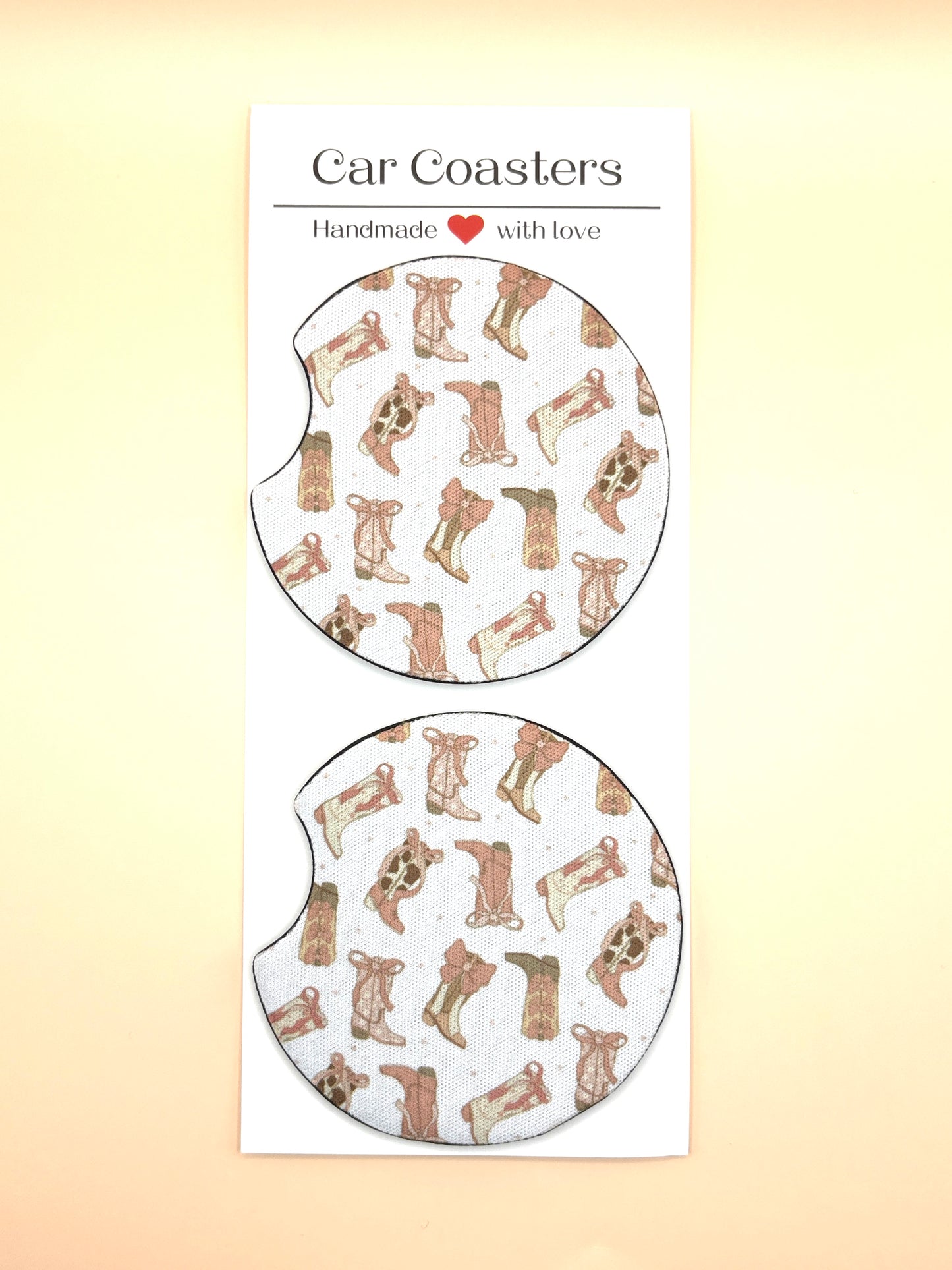 Cute Boots Car Coasters