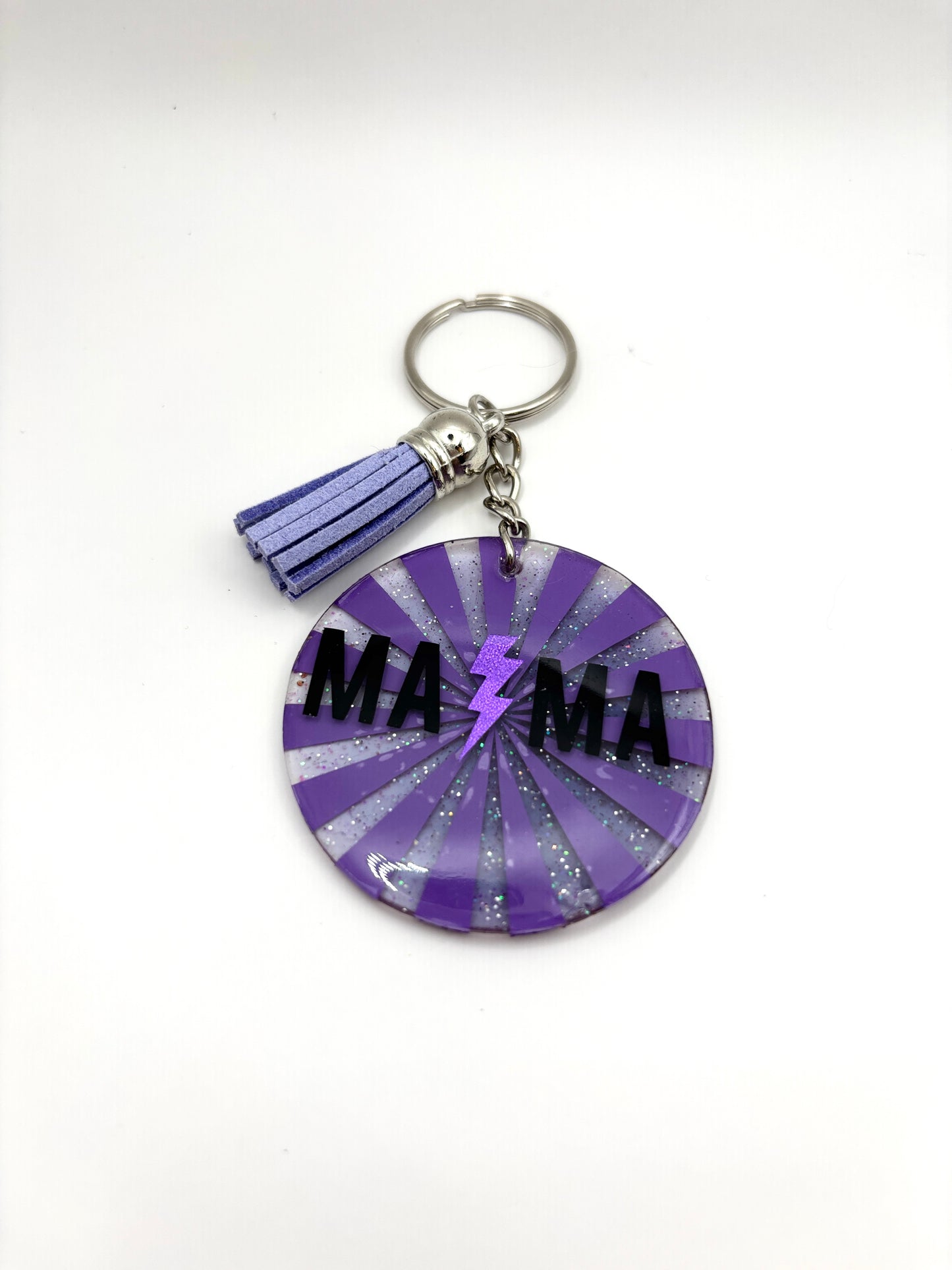 MAMA lighting bolt keychain