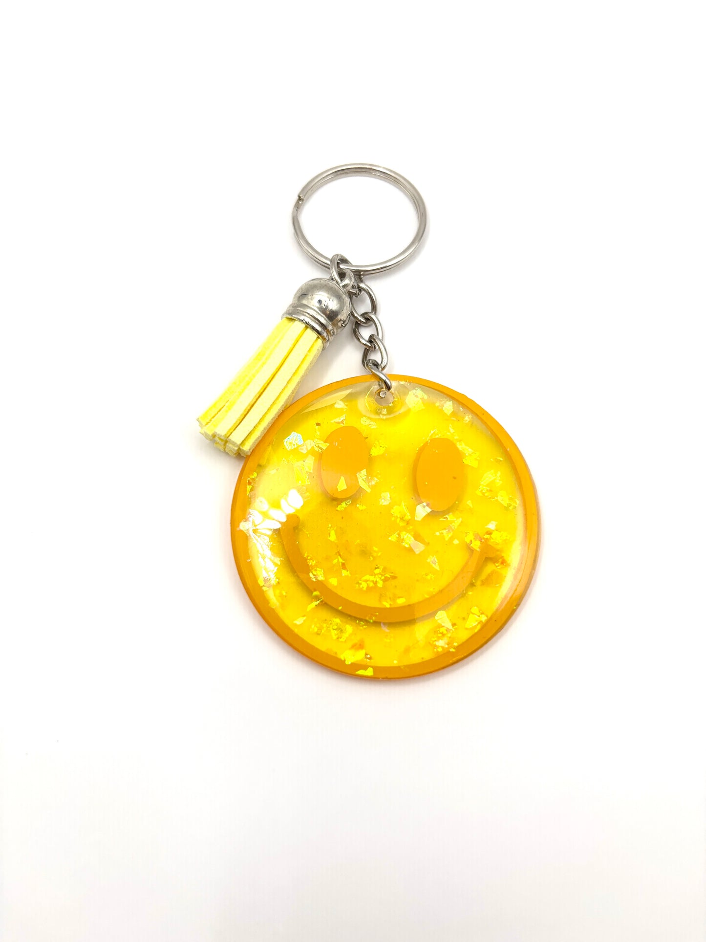 Double Sided Smiley Face Keychain