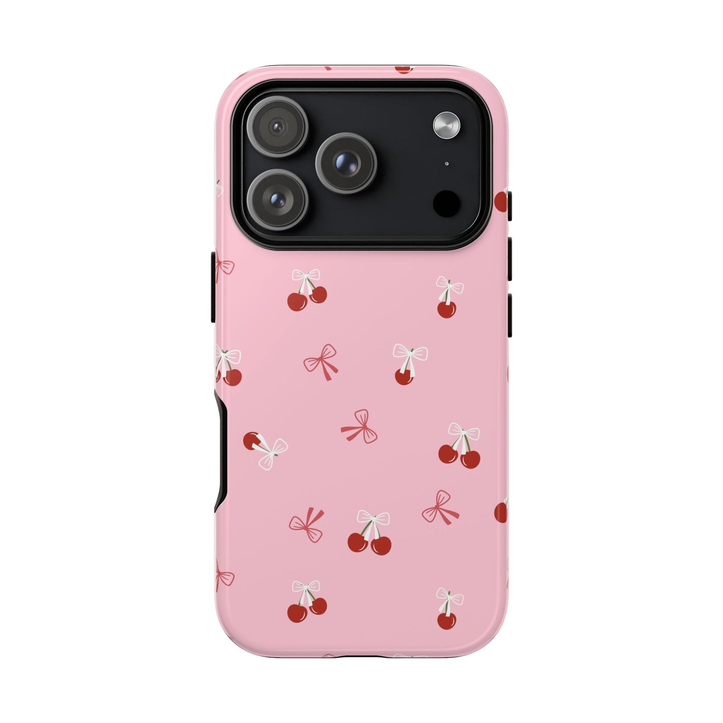 Cherry Bow Phone Case — Cute Red Cherry Bow Protective Phone Case