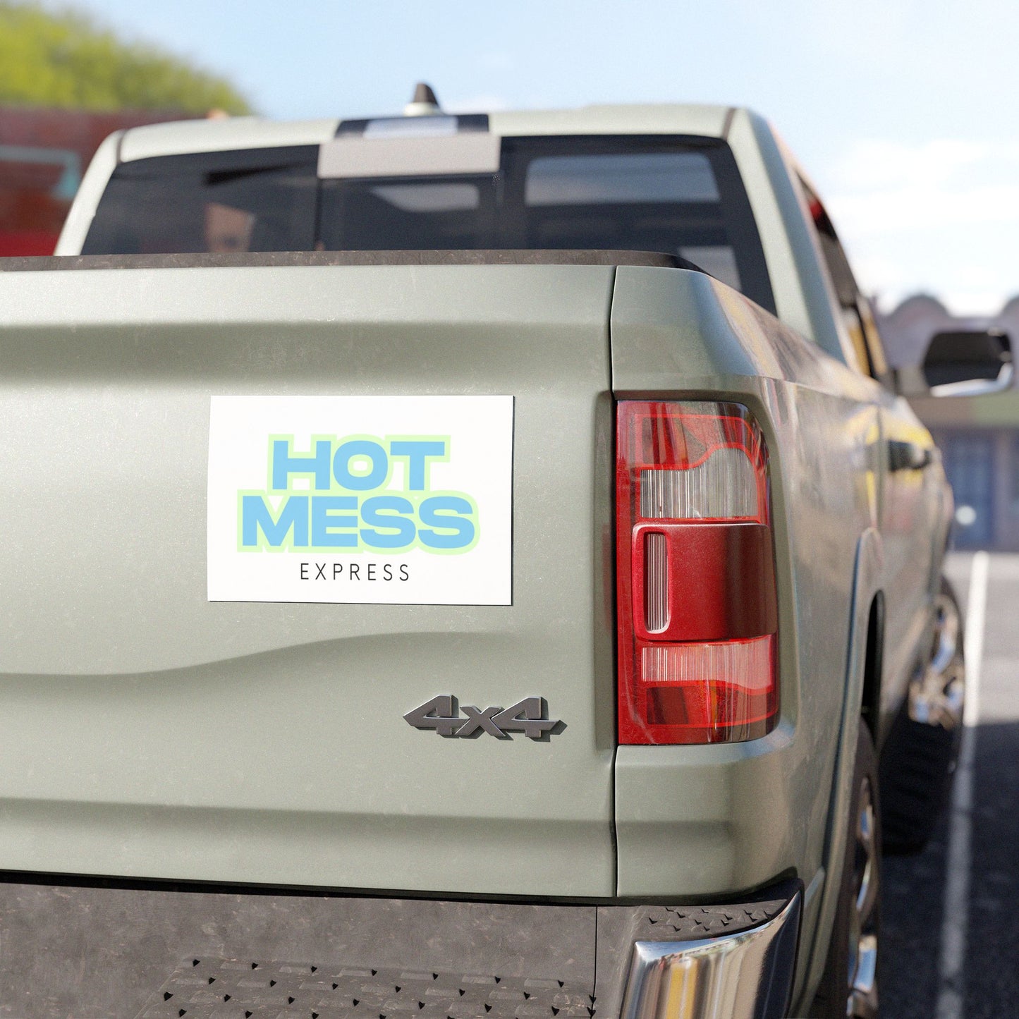 Car Magnet — "Hot Mess Express" Neon Text Design