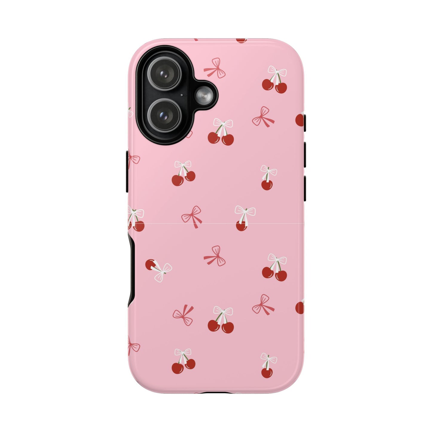 Cherry Bow Phone Case — Cute Red Cherry Bow Protective Phone Case
