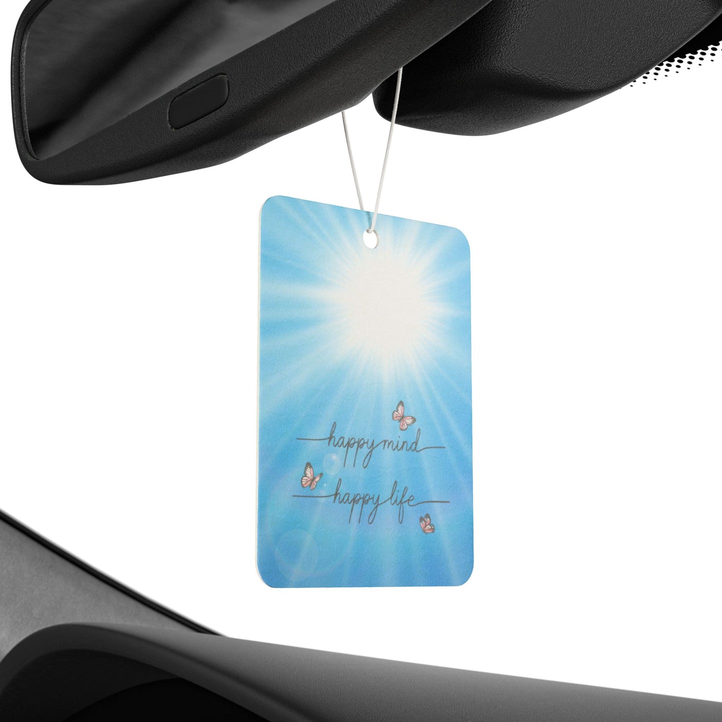 "Happy Mind, Happy Life" Scented Hanging Air Freshener