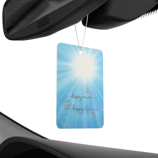 "Happy Mind, Happy Life" Scented Hanging Air Freshener