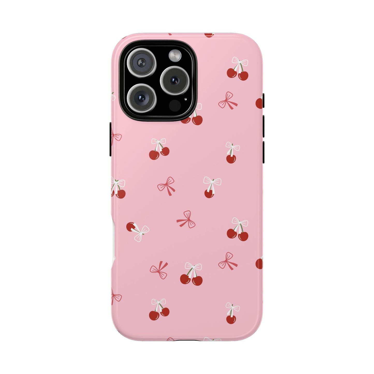 Cherry Bow Phone Case — Cute Red Cherry Bow Protective Phone Case