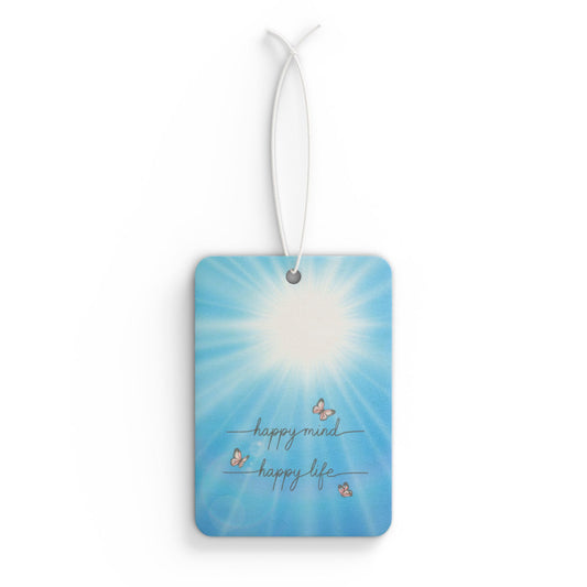 "Happy Mind, Happy Life" Scented Hanging Air Freshener