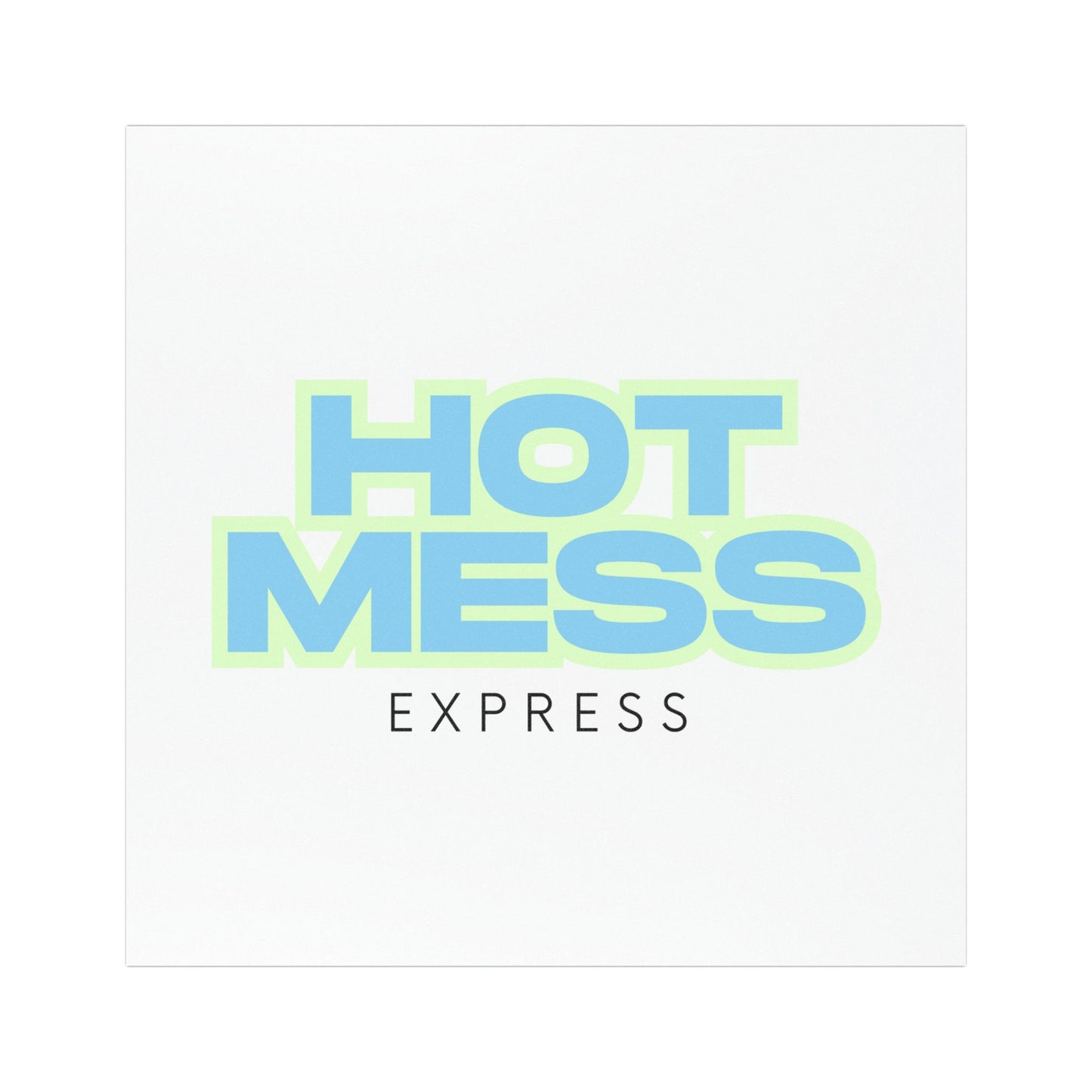 Car Magnet — "Hot Mess Express" Neon Text Design