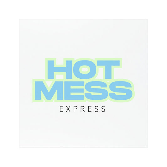 Car Magnet — "Hot Mess Express" Neon Text Design