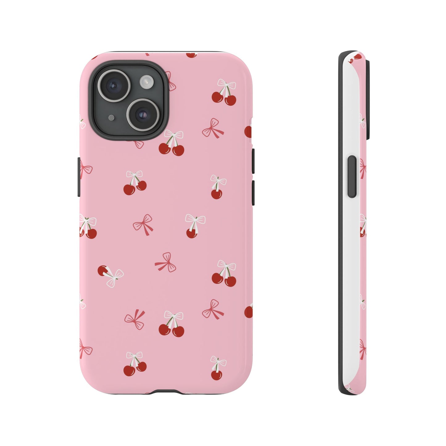 Cherry Bow Phone Case — Cute Red Cherry Bow Protective Phone Case