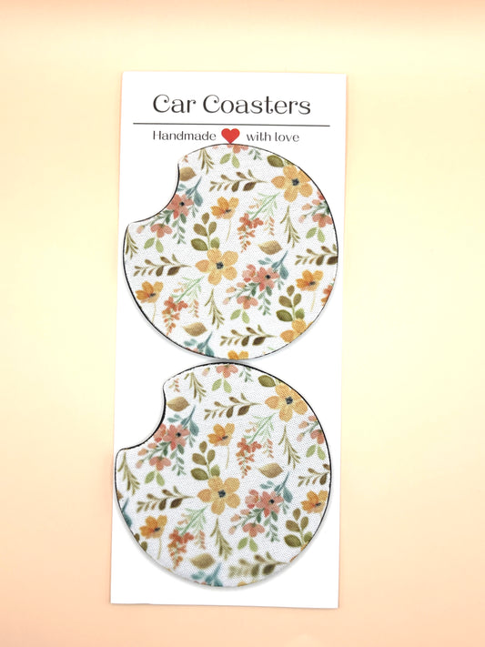 Warm Floral Car Coaster