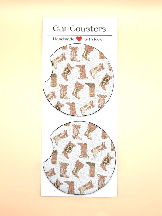 Cute Boots Car Coasters