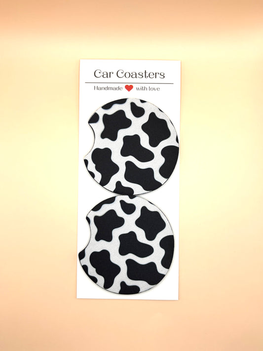 Cow print Car Coaster